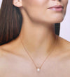 Minimalistic Orbiting Pearl Silver Chain Necklace