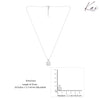 Sterling Silver Square Solitaire Princess Cut Necklace