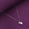 Sterling Silver Maple Leaf & Pearl Drop Necklace