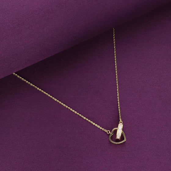 Sterling Silver Entwined Hearts Necklace