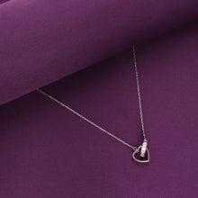  Sterling Silver Entwined Hearts Necklace