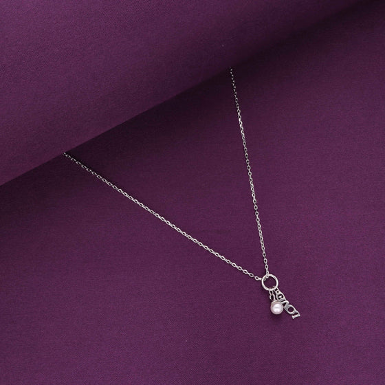 Sterling Silver Love Charm Necklace