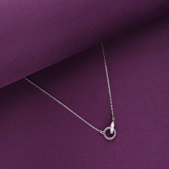 Sterling Silver Entwined Circles Necklace