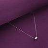 Sterling Silver Minimalist Silver Circular Pendant Necklace