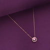 Sterling Silver Pink Zircon Heart Necklace