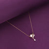 Sterling Silver Pearl & Solitaire Drop Necklace