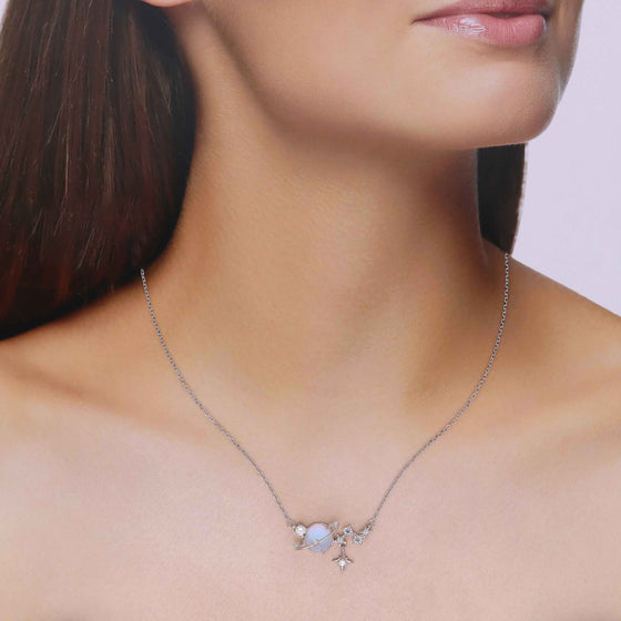 Starry Night Casual Silver Necklace