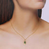 GREEN STYLISH LEAF SILVER CASUAL NECKLACE