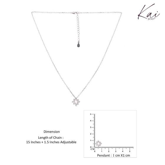 Sterling Silver Elegant Square Necklace