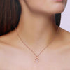 Sterling Silver Zircon Floral Necklace