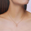 Sterling Silver Zircon Studded Heart Necklace