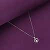 Sterling Silver Zircon Studded Heart Necklace