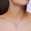 Sterling Silver Stunning Solitaire Necklace