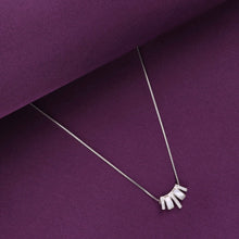  Radiant Sterling Silver Crystal Necklace