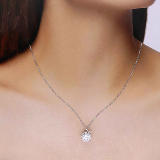 Sterling Silver Solitaire Necklace