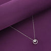 ENCIRCLED HEART CASUAL SILVER NECKLACE