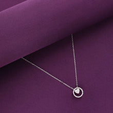  ENCIRCLED HEART CASUAL SILVER NECKLACE