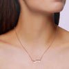 Sterling Silver String of Heart Necklace