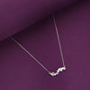 Sterling Silver String of Heart Necklace