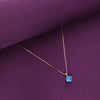 Sterling Silver Shiny Light Blue Necklace