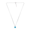 Sterling Silver Shiny Light Blue Necklace