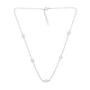 Sterling Silver Simple Pearl Link Chain Necklace