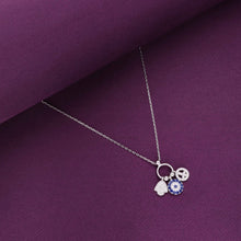  Sterling Silver Evil Eye Charm Necklace