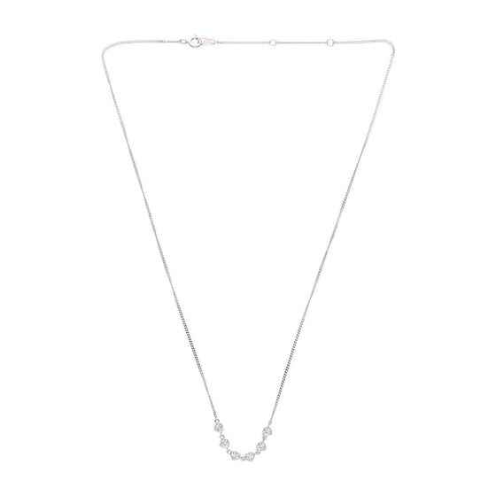 Sterling String Of Hearts Necklace