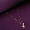 Sterling Silver Rose Gold Twin Heart Necklace