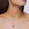 Sterling Black Minimalistic Clover Necklace