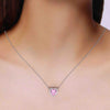 Sterling Pink Love Heart Necklace