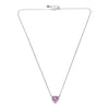 Sterling Pink Love Heart Necklace