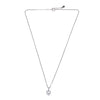 Sterling White Heart Solitaire Necklace