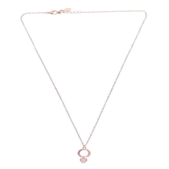 Sterling Rose Gold Minimalistic Heart Necklace