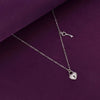 Sterling White Heart Lock and Key Necklace