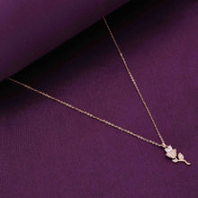  Sterling Love Rose Necklace