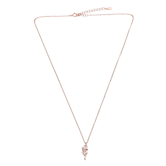 Sterling Love Rose Necklace