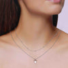 Sterling Heart Two Layered Necklace