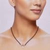 Heart Solitaire Silver Mangalsutra Necklace Set