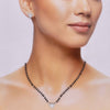 Heart Solitaire Silver Mangalsutra Necklace Set