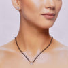 Radiant Zircon Studded Mangalsutra Necklace Set