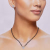 Radiant Zircon Studded Mangalsutra Necklace Set