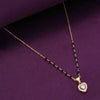 Trendy Heart Silver Mangalsutra Necklace