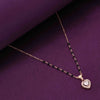 Trendy Heart Silver Mangalsutra Necklace