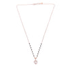 Trendy Heart Silver Mangalsutra Necklace