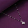 Trendy Heart Silver Mangalsutra Necklace