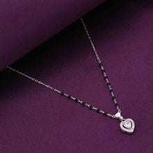  Trendy Heart Silver Mangalsutra Necklace