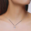 Trendy Heart Silver Mangalsutra Necklace