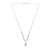 Trendy Heart Silver Mangalsutra Necklace