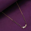 Radiant Floral Silver Mangalsutra Necklace